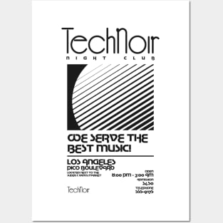 Retro 80s Technoir Nightclub Poster from the Terminator Movie Posters and Art